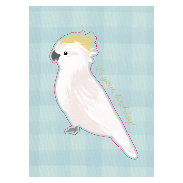Premium Greeting Card BIRD SONG - Cockatoo